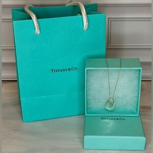 Tiffany & Co. Sterling Silver Pendant Necklace (.925) — With Box & Gift Bag